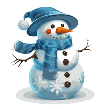 Blue Hat Snowman