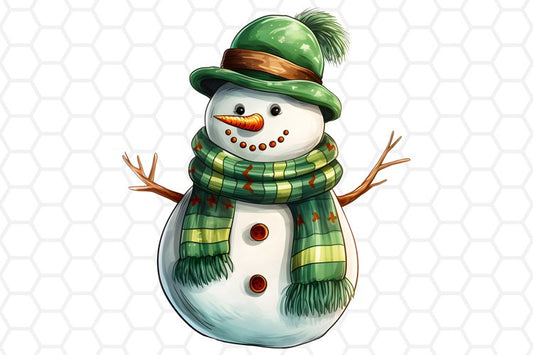 Green Hat Snowman