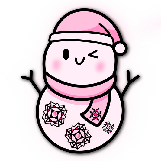 Pink Hat Snowman